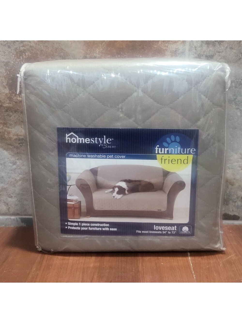 Sure Fit Homestyle Loveseat Pet Cover Furniture Friend Quilted Cotton Line